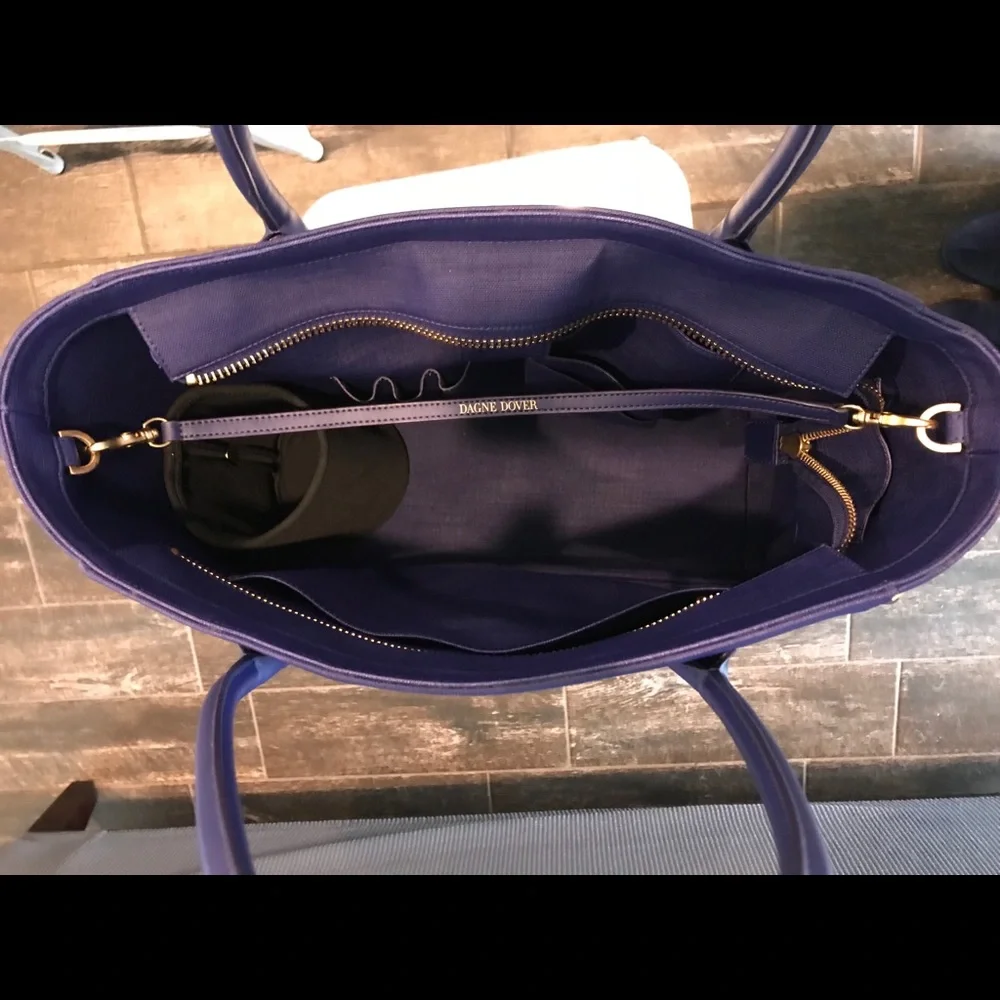 Dagne Dover Navy Blue Laptop Tote